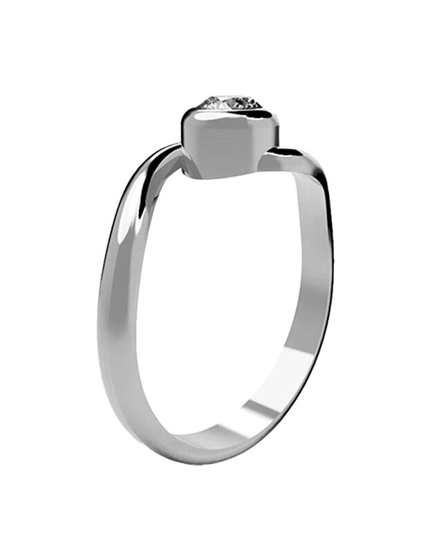 Anillo de Compromiso de 14K con Diamante de Lab... image number null