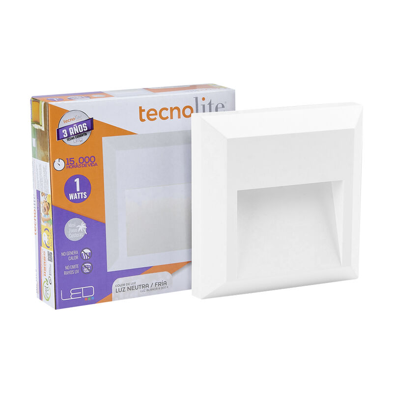 Lampara Muro Led Blanco 1w Luz Blanca Neutra Hl... image number null