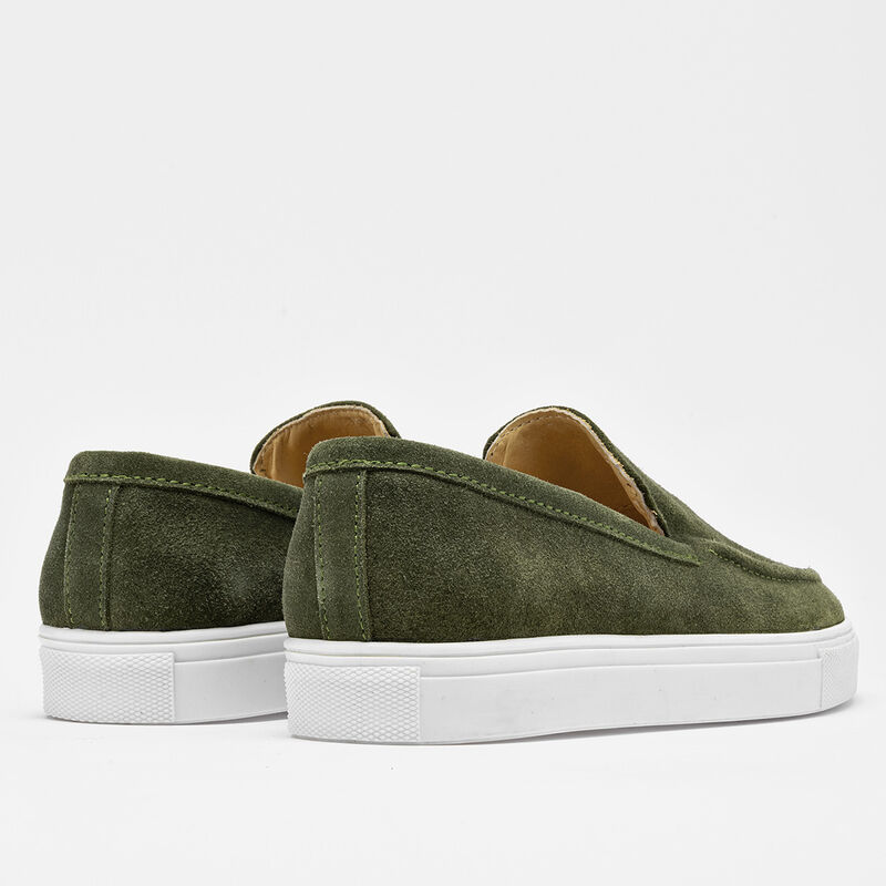 Elegancy zapato casual piel para hombre olivo c... image number null