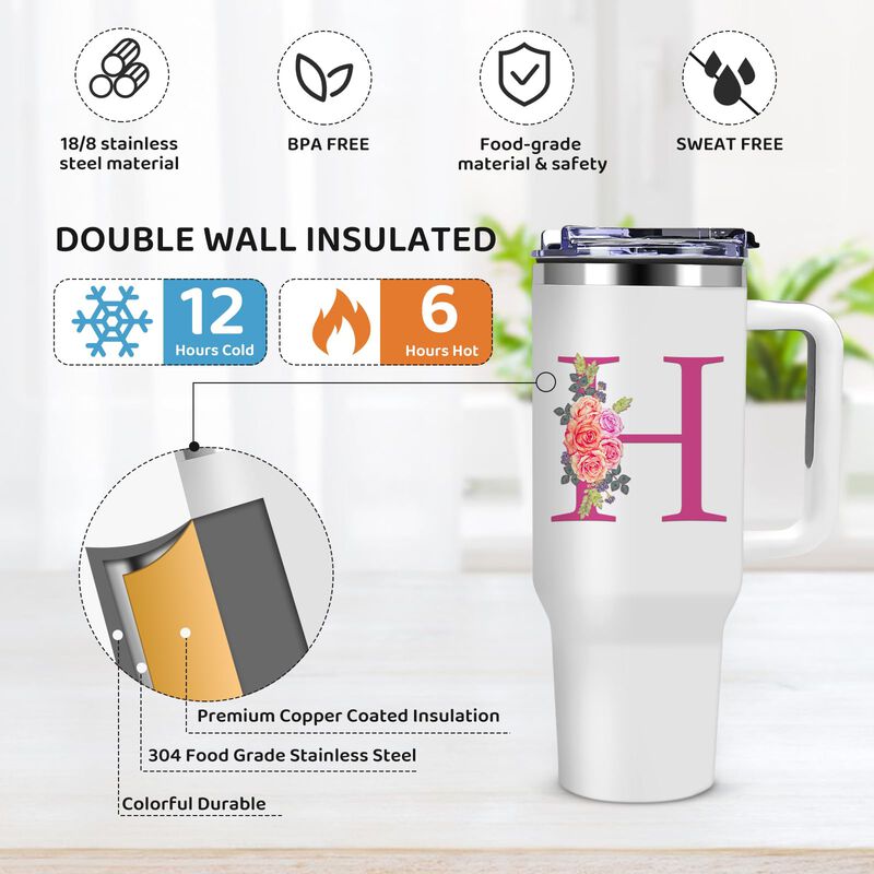 Vaso T&eacute;rmico Aiheart 40 Oz Acero Inoxidable Bla... image number null