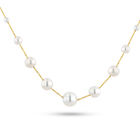 Collar Oro Amarillo 14k Perlas Blancas Disminuci&oacute;n 40 + 5 cm | Bizzarro