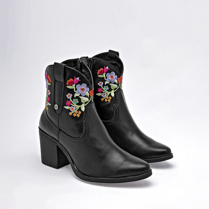 Mora Tierra bot&iacute;n tac&oacute;n para mujer  negro multi... image number null