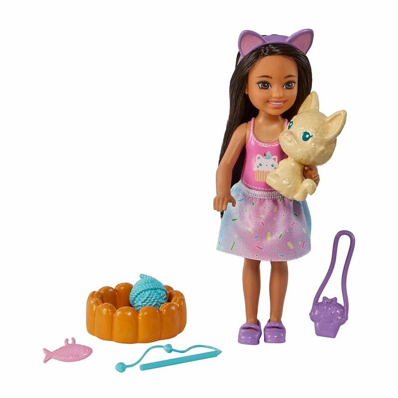 Mu&ntilde;eca Barbie Chelsea Brunette Con Conejito Par... image number null