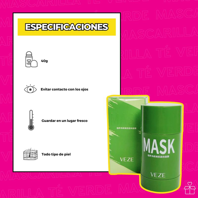 Pack de 3 Mascarillas Limpiadoras De T&eacute; Verde image number null