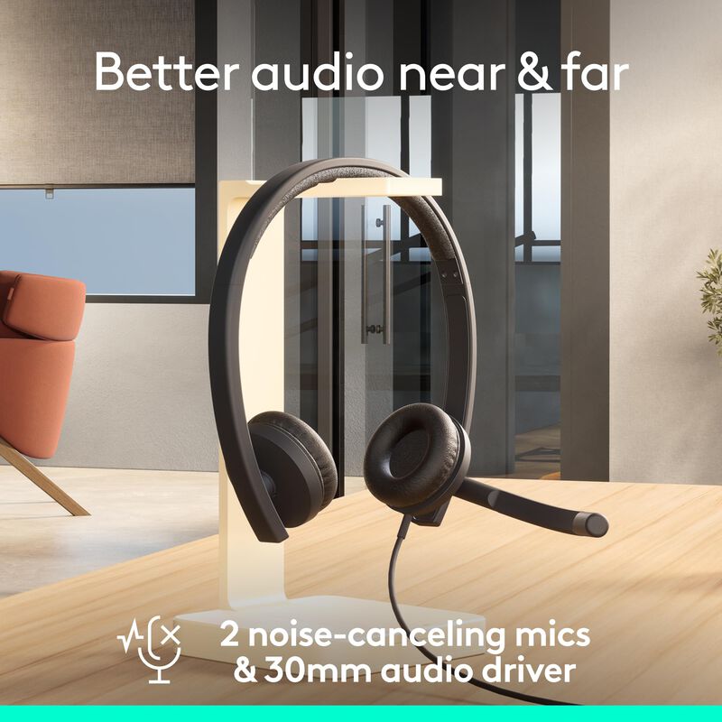 Auriculares Logitech H570e Usb-a Con Cable Y Mi... image number null