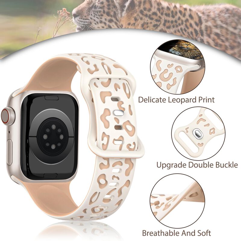 Correa de Silicona G-ficu Leopard para Apple Wa... image number null