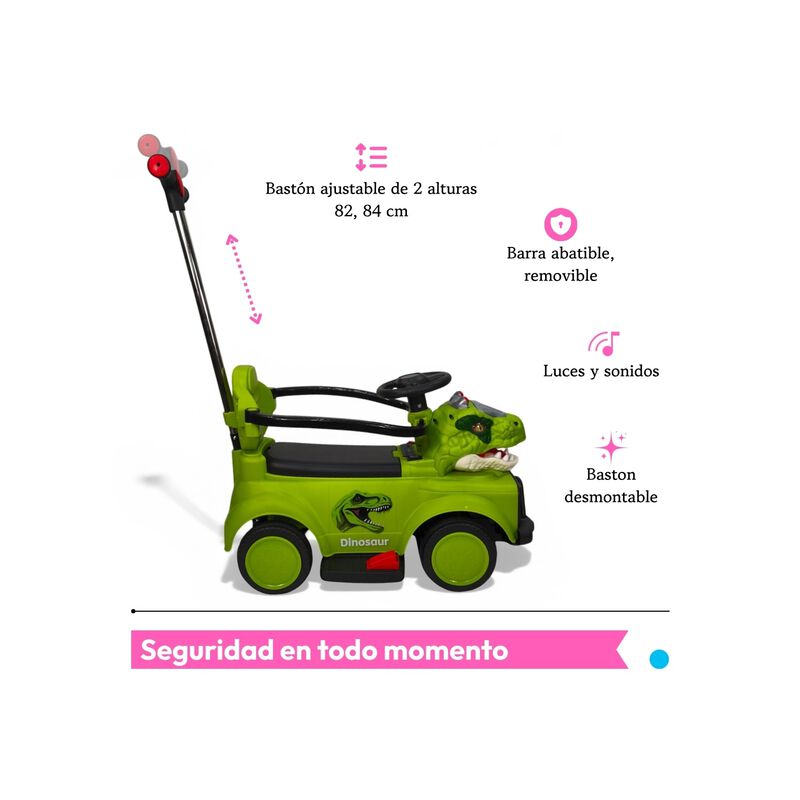 Carro Montable Dinosaurio Con Luces Sonido Y Vo... image number null