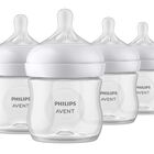 Biber&oacute;n Philips Avent Natural, 120 Ml, 4 Unidades, Transparente