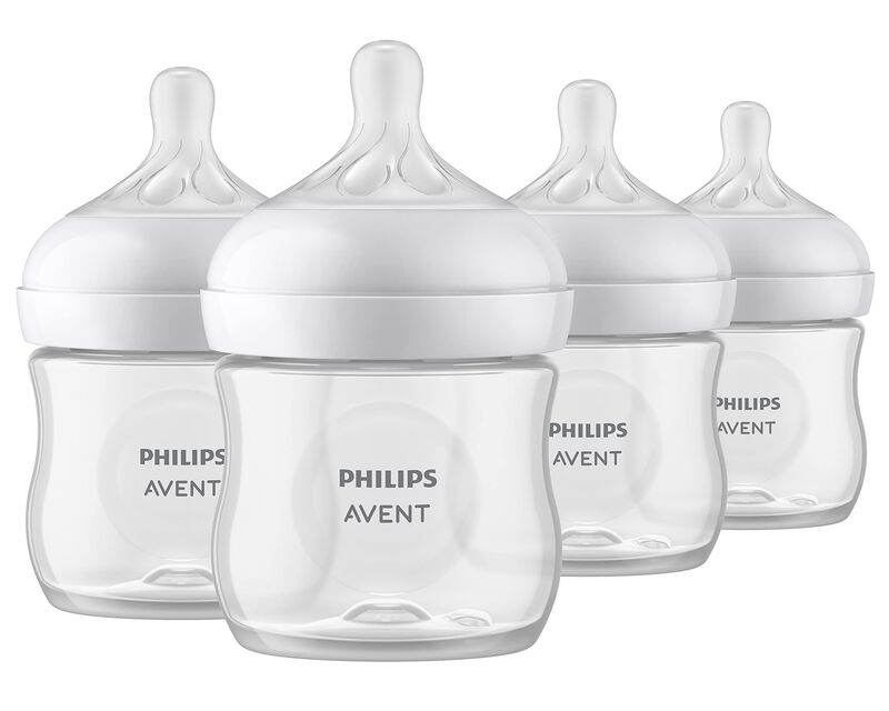 Biber&oacute;n Philips Avent Natural, 120 Ml, 4 Unidad... image number null