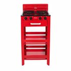 Parrilla Piso 4 Quemadores Gas Lp Acero Inox Rojo Plus Fraga