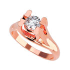 Anillo de Compromiso de 14K con Diamante de Laboratorio 0.50 CT F VS1 Talla 8.5 ORO ROSA 14K &ndash; / M18-50-14R-LG-85