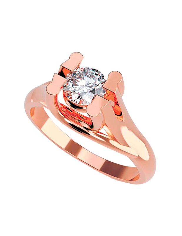 Anillo de Compromiso de 14K con Diamante de Lab... image number null