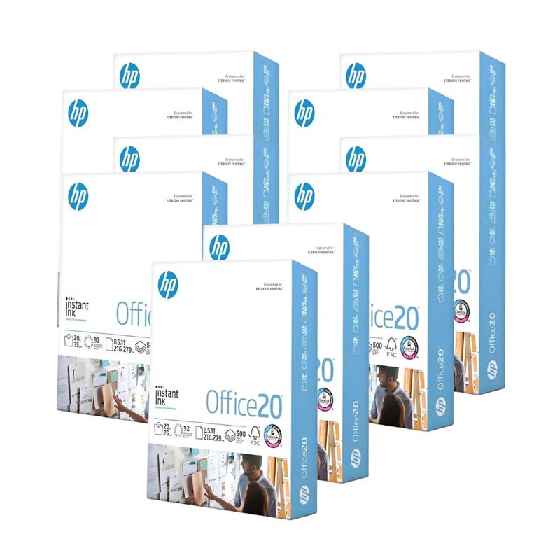 Papel Hp Office, Carta, 5000 Hojas Blanco 75g, ... image number null