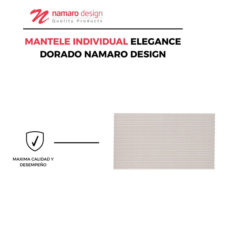 Manteles Individuales Elegance Dorado 6 Piezas ... image number null