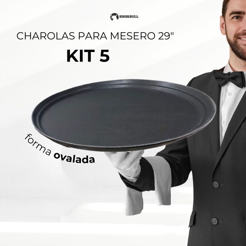 Charola imprerial ovalada 29 pulgadas mesero Sh... image number null