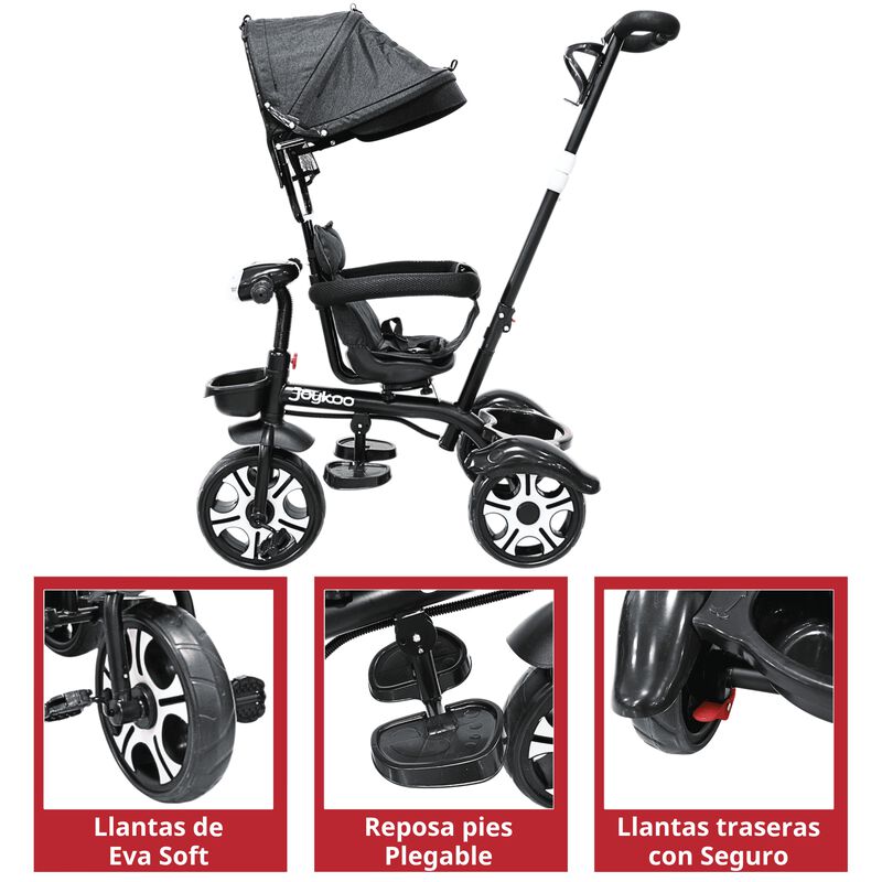 Triciclo Para Ni&ntilde;os Evolutivo Asiento Giratorio... image number null