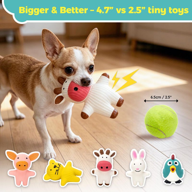 Juguetes Para Perros Lechong Pack De 5 De L&aacute;tex... image number null
