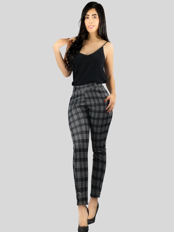 Jeggins Mujer Legging Pantalón A Cuadro Mallone... image number null