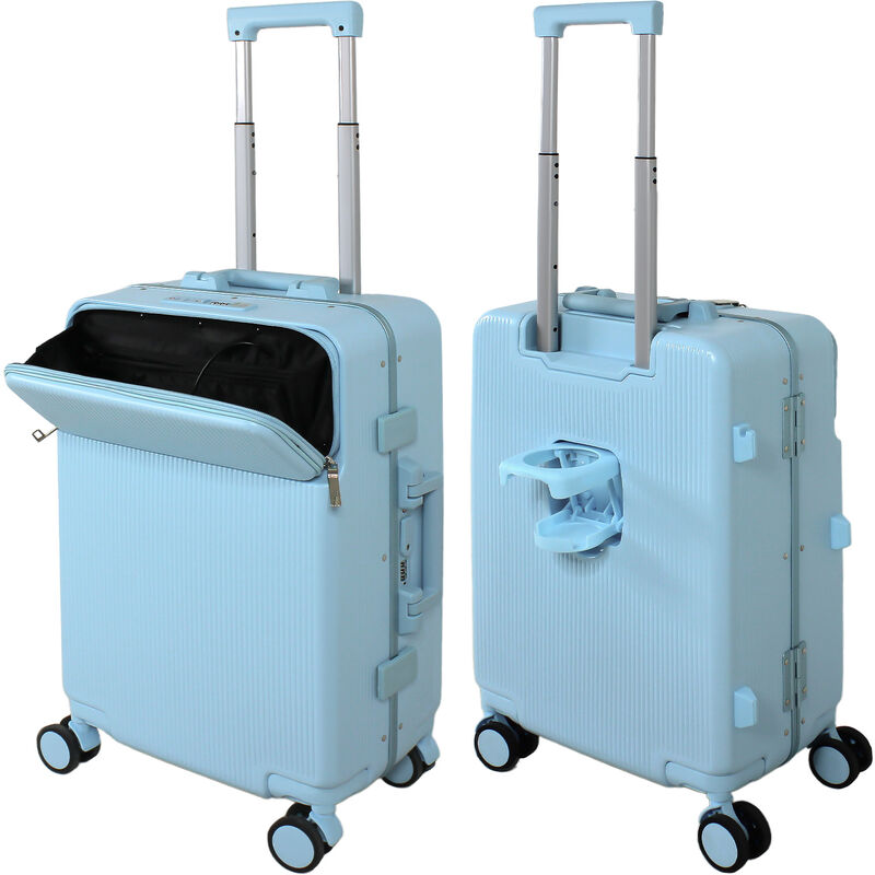 Maleta Cabina Porta Vasos 4 Ruedas Equipaje Dob... image number null