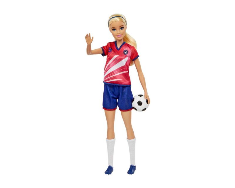 Barbie Profesiones Jugadora de F&uacute;tbol Playera R... image number null