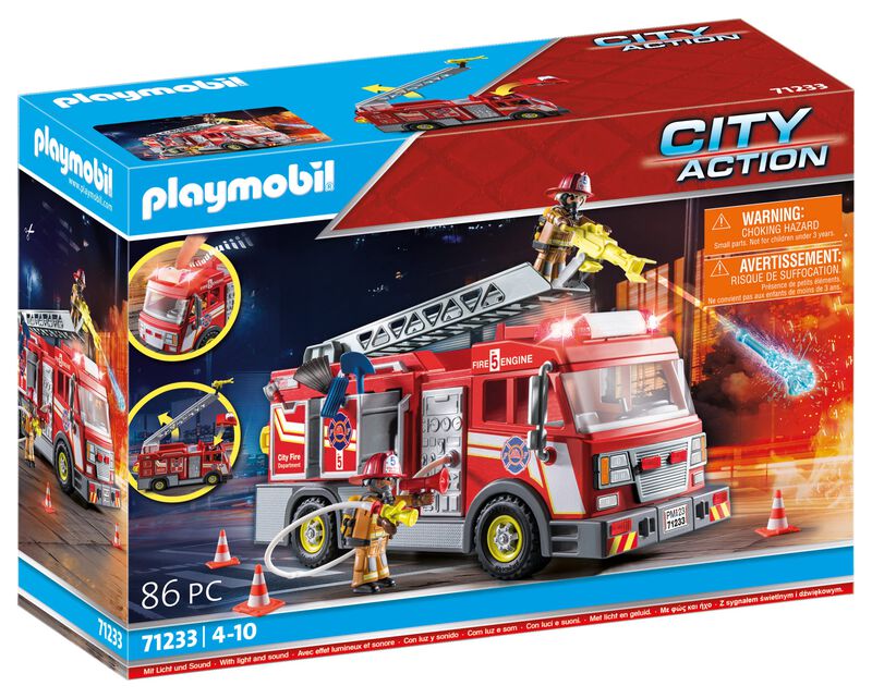 Cami&oacute;n De Bomberos Playmobil Con Accesorios Y 2... image number null