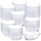 Tazones Sliner 100 Uds. 480 ml Cuadrados Transparente