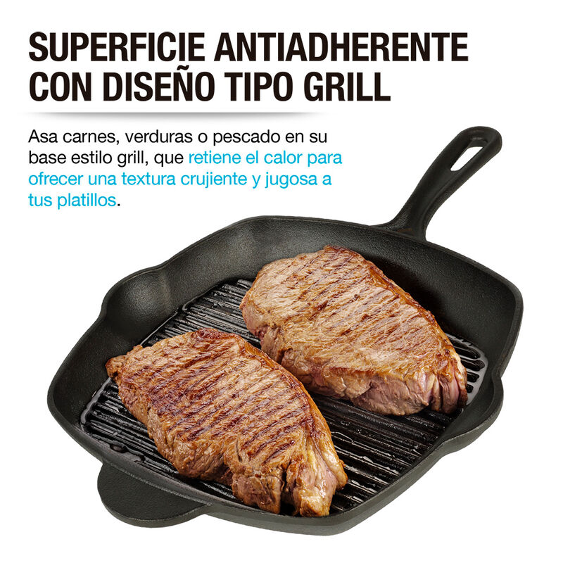 Sartén de Hierro Fundido Precurado tipo Grill P... image number null