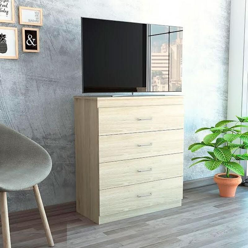 C&oacute;moda Organizador Marino Beige y Blanco con Cu... image number null