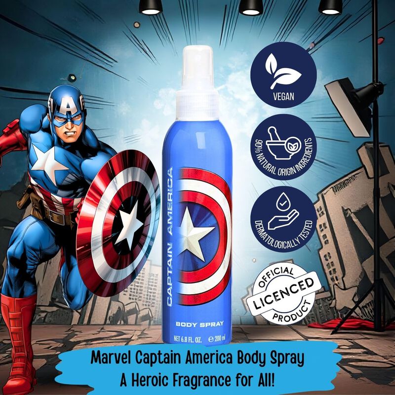 Spray Corporal Air-val Captain America 6.7 Oz 2... image number null
