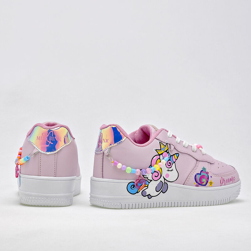 Miss Pink Tenis Urbanos Para Ni&ntilde;a Rosa Multicol... image number null