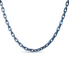 Cadena De Acero Color Azul Caballero (56 Cm Aprox)