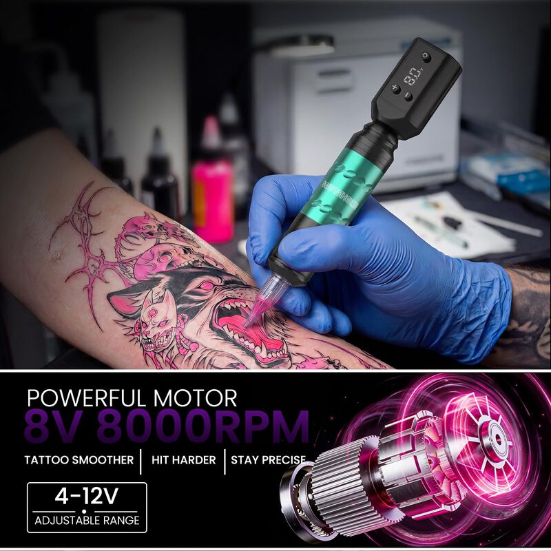 Kit De M&aacute;quina De Tatuaje Inal&aacute;mbrico Wormhole ... image number null