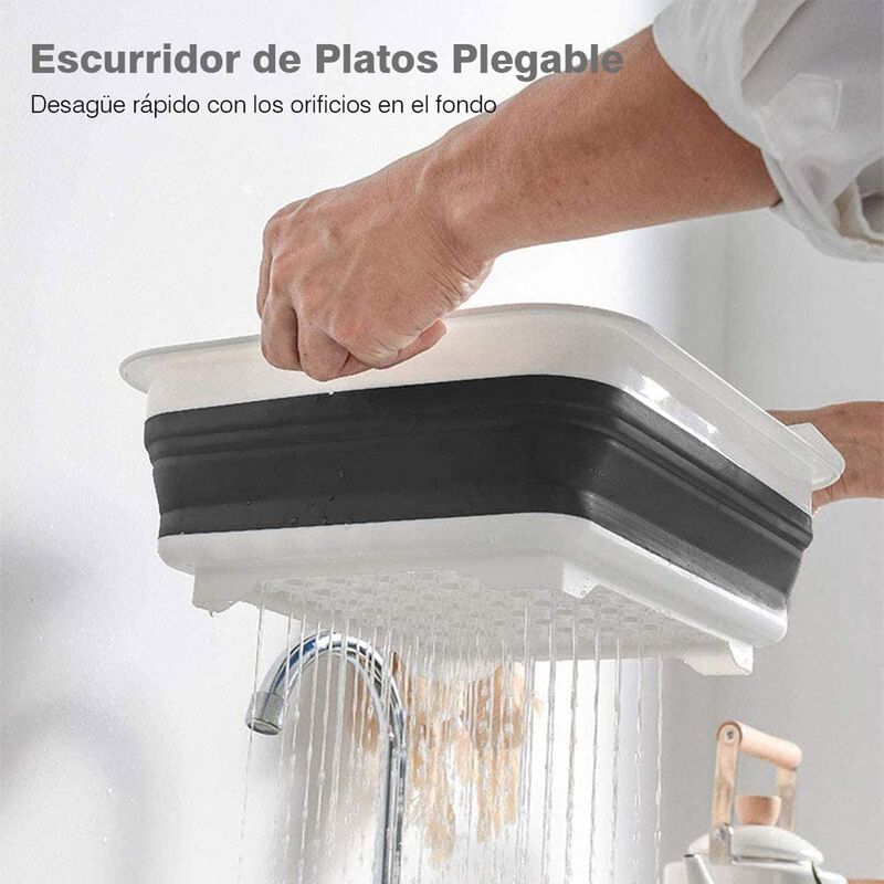 Escurridor Multifuncional Blanco/Gris image number null