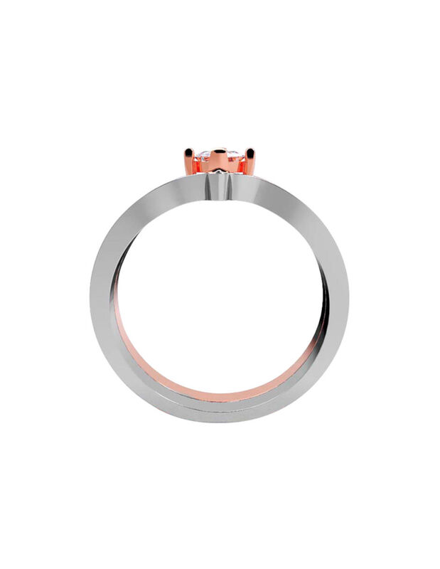 Anillo de Compromiso de 14K con Diamante de Lab... image number null