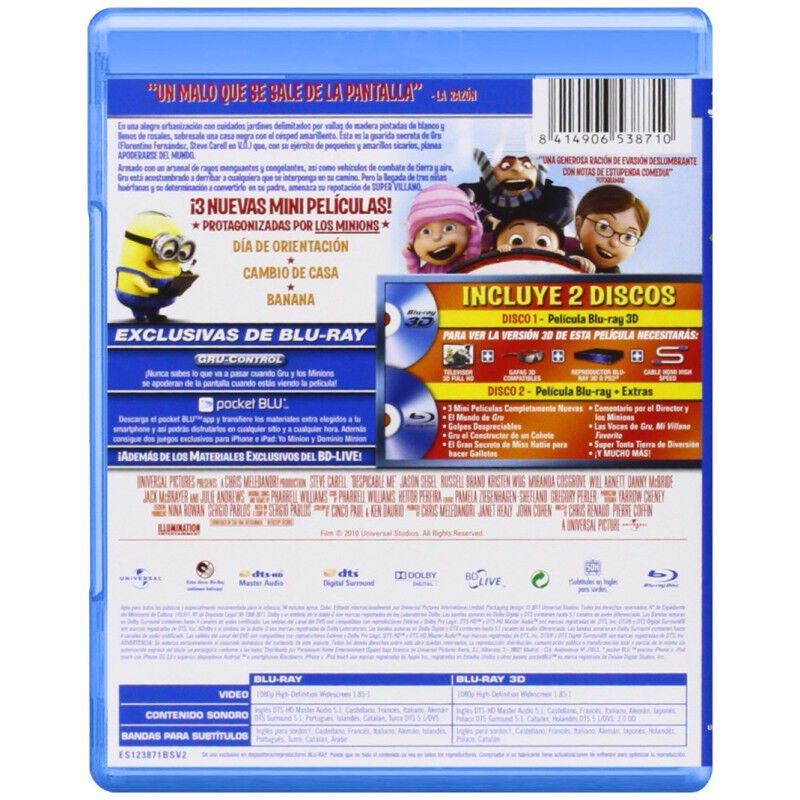 Gru, Mi Villano Favorito + 3d [blu-ray.] image number null