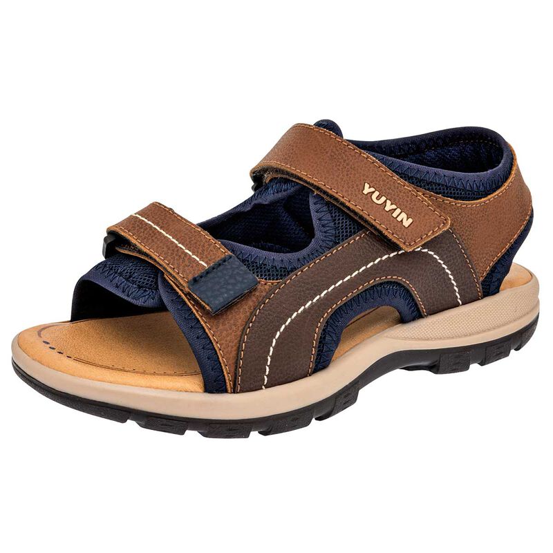 Yuyin Sandalia para niño café, marino image number null