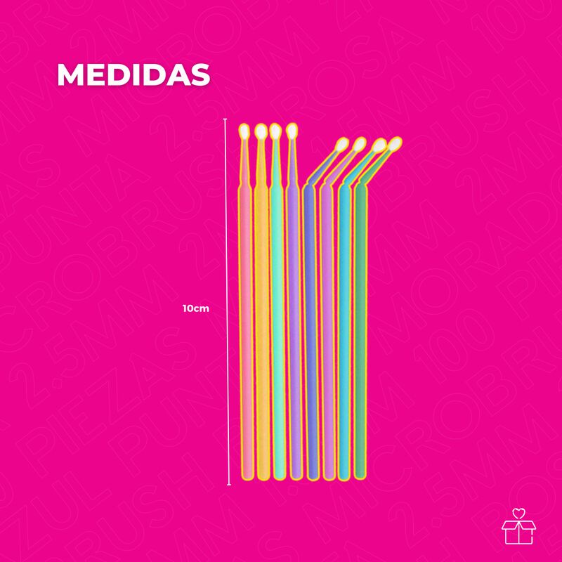 Kit Microbrush Pesta&ntilde;as 1000pz Mayoreo Punta 2.... image number null