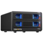 Carcasa De Disco Duro Raid Cenmate De Aluminio Con Doble Compartimento De 2,5 Pulgadas/3,5 Pulgadas