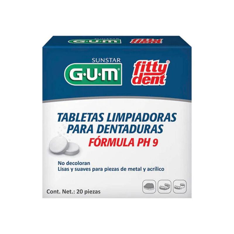 Gum Fitty Dent Tabletas Limpiadoras 20 Pzs image number null