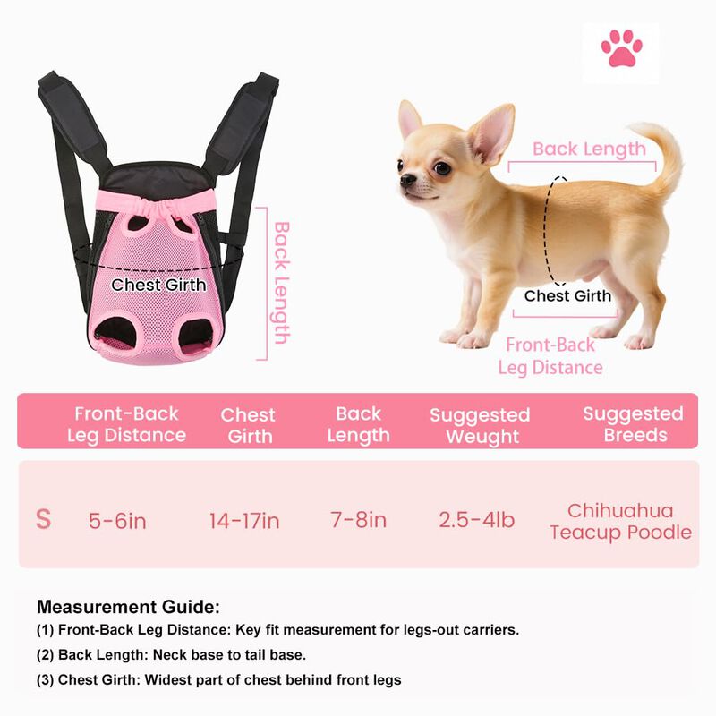 Porta Mascotas Inspack Ajustable Rosa 1.1&ndash;1.8 k... image number null