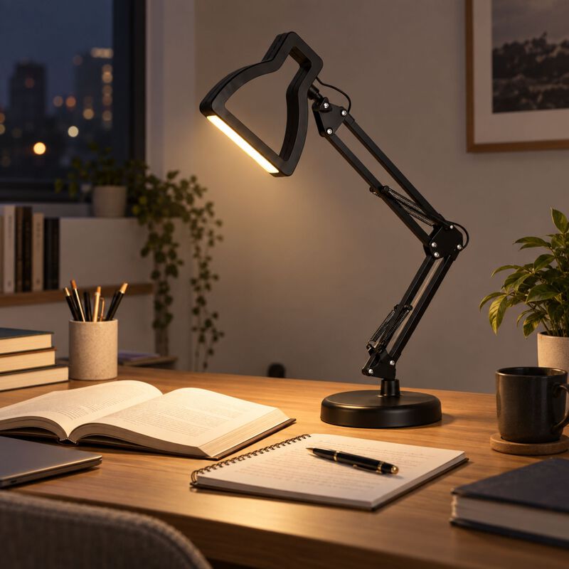 L&aacute;mpara Led De Escritorio Ajustable Con Brazo A... image number null