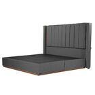 Cabecera King Size Dicasa Linz Con Base Cama Gris Acero