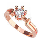 Anillo de Compromiso en Oro Rosa 14K con Circonia -  Talla:10.5/ FJ600-14R-CZ-105