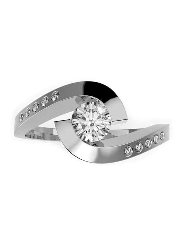 Anillo de Compromiso de 14K con Diamante de Lab... image number null