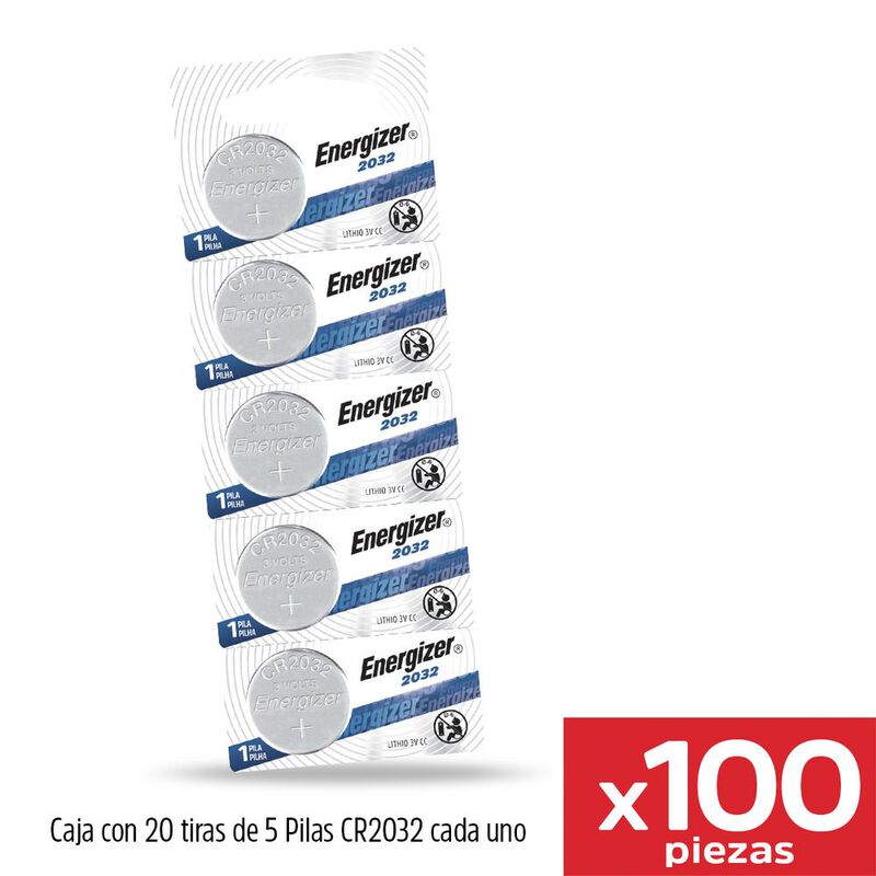 Pila Boton Energizer 2032 Tira 100 Unidades image number null