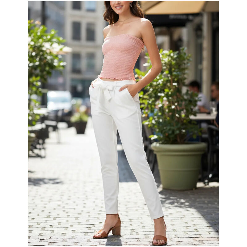 Pantalón Cintura Ajustable Blanco Love Tree Tal... image number null