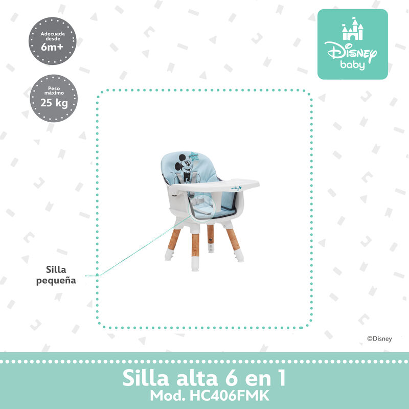 Silla Alta Periquera Bebe Ligera Segura Funny M... image number null