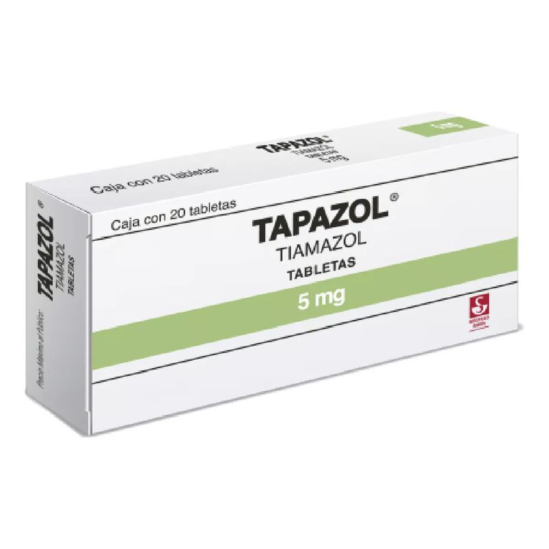 Tapazol Tableta 5 Mg, 20 Tabletas image number null