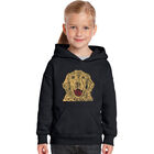 Sudadera Con Capucha Word Art Para Ni&ntilde;a - Perro - Negro