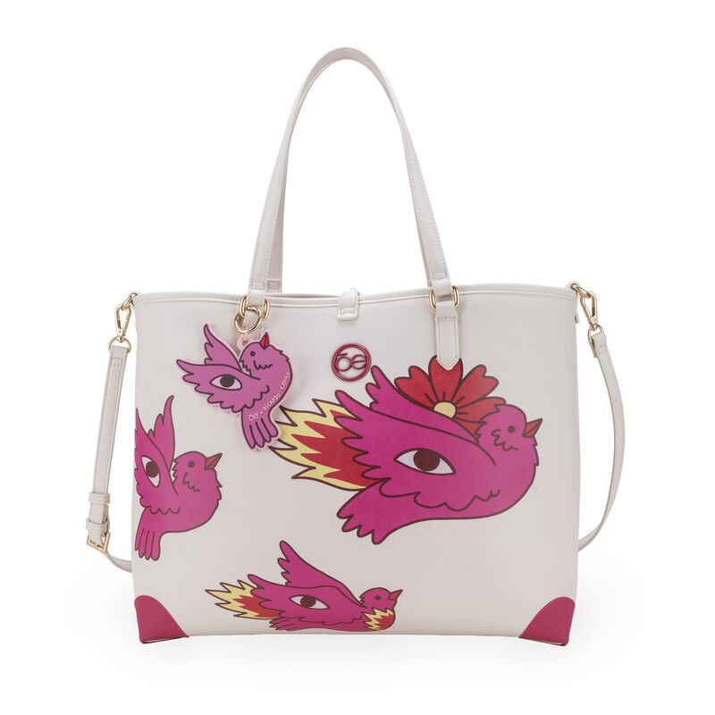 Bolsa Por Ricardo Cavolo Tote Maxi Color Blanca image number null